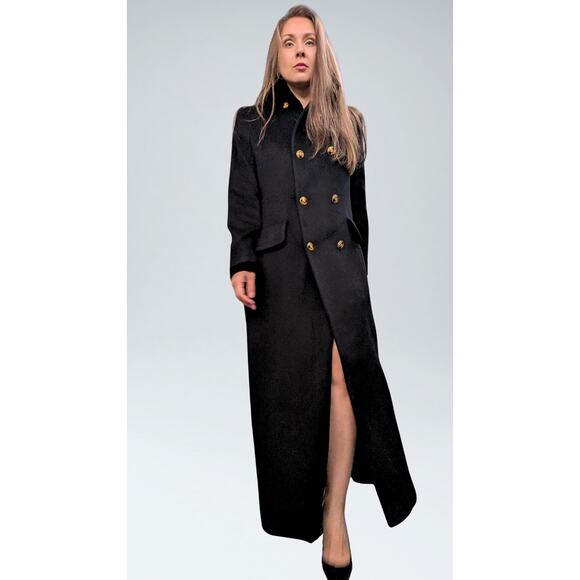 Neiman Marcus Cashmere Wool Black Coat Size - 2 - Picture 2 of 8
